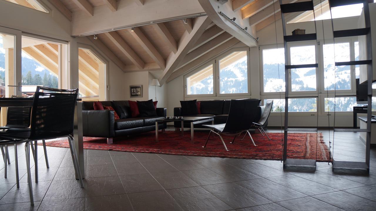 Chalet Brunner Penthouse Wengen Bagian luar foto