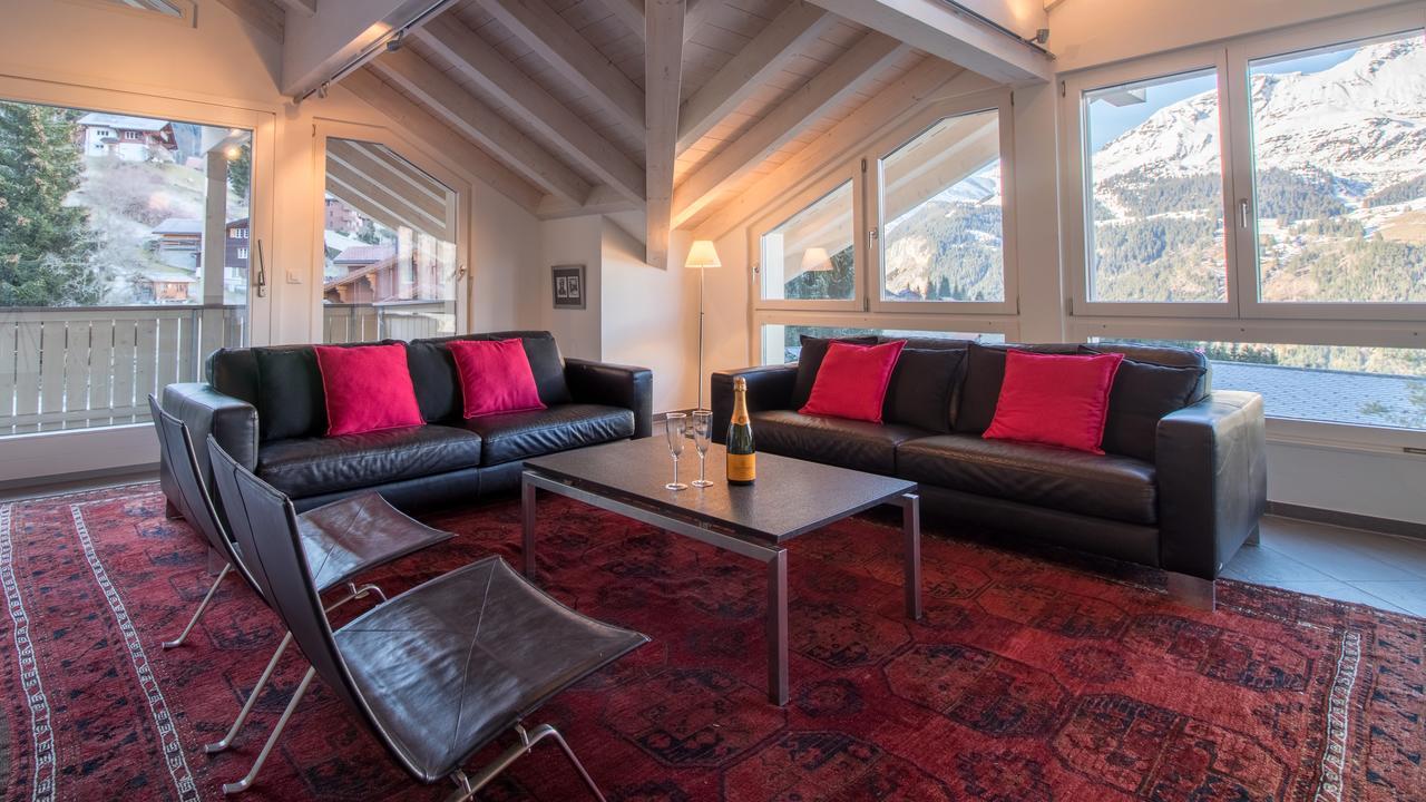 Chalet Brunner Penthouse Wengen Bagian luar foto
