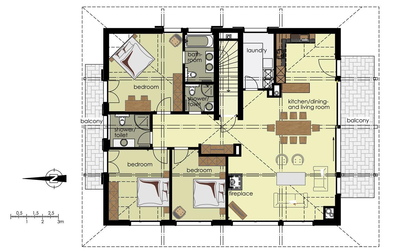 Chalet Brunner Penthouse Wengen Bagian luar foto