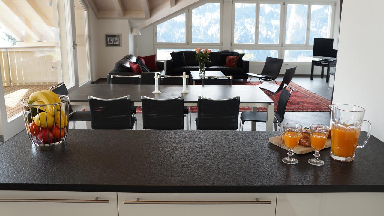 Chalet Brunner Penthouse Wengen Bagian luar foto