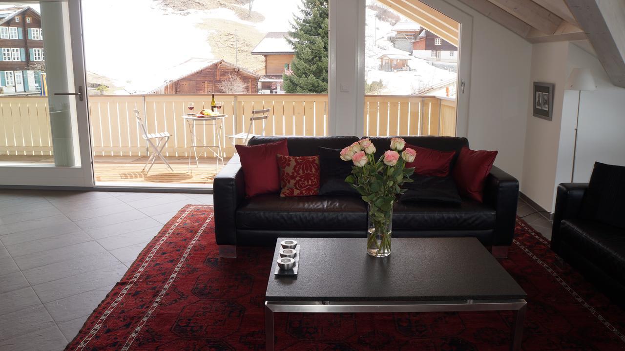Chalet Brunner Penthouse Wengen Bagian luar foto